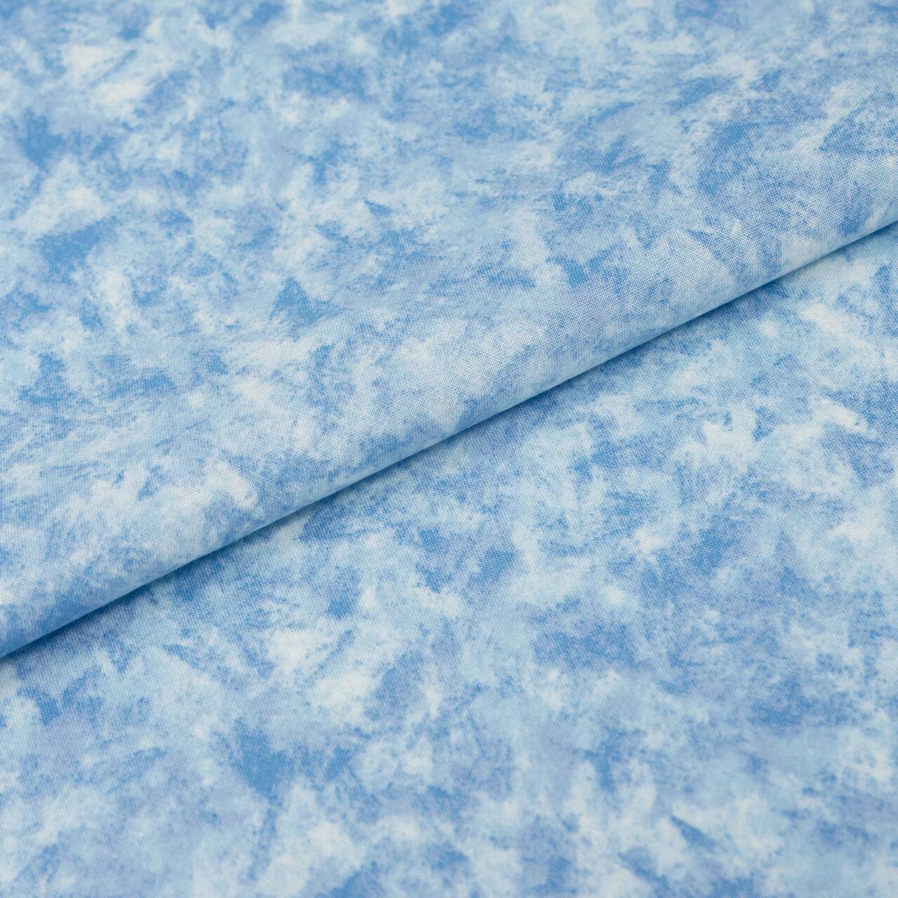 SINGER Christmas Tone-on-Tone Blue Cotton Fabric